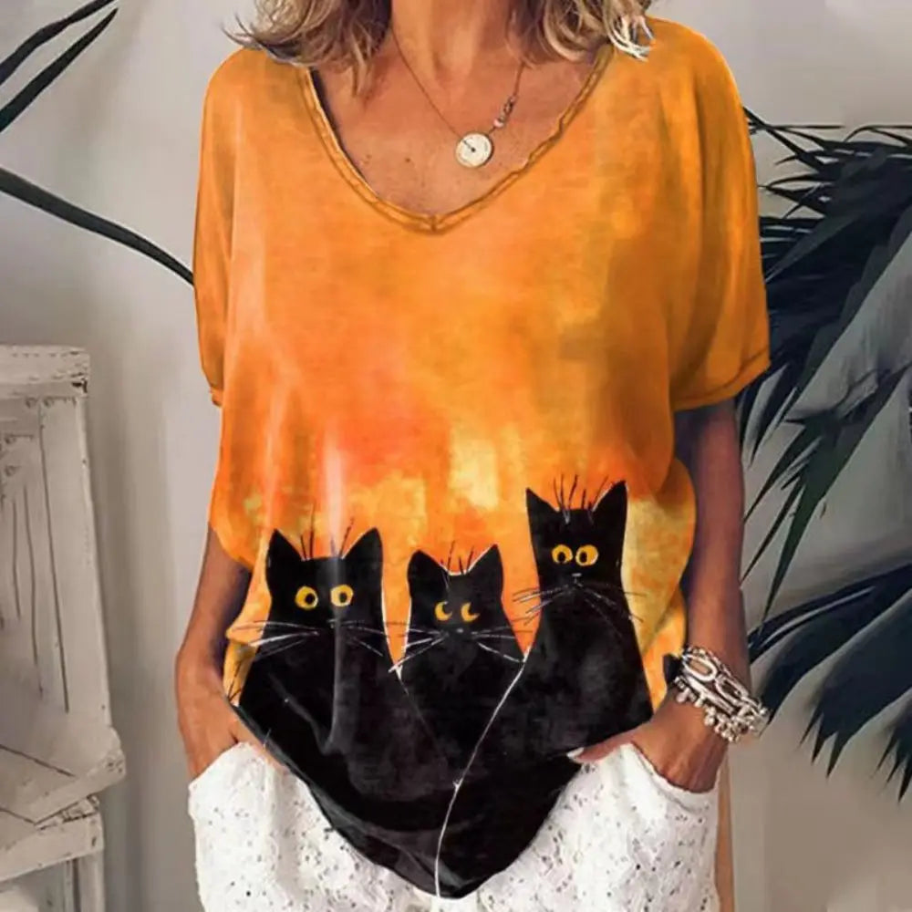 Sunset Trio V-neck Tshirt