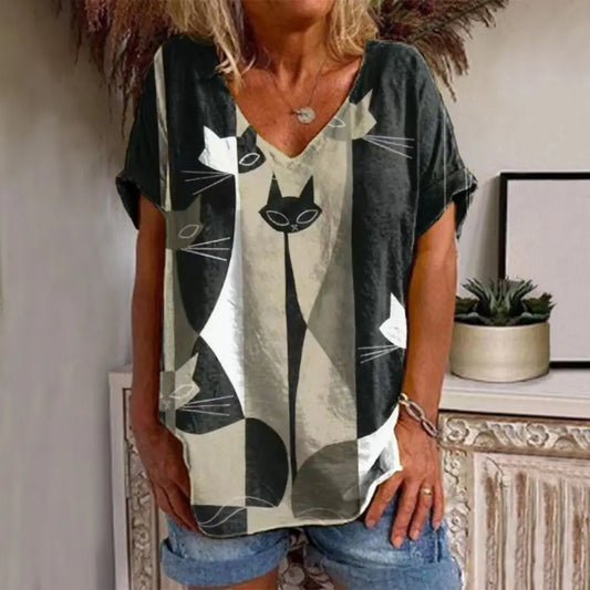 Shadows & Whiskers V-neck Tshirt