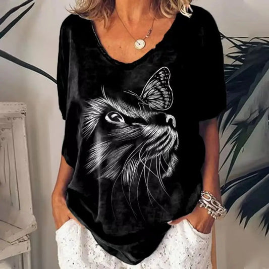 Midnight Gaze V-neck Tshirt