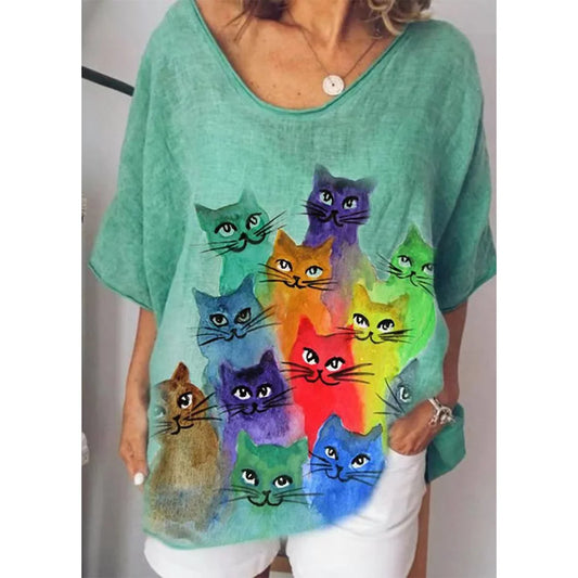 Spectrum of Whiskers V-neck Tshirt